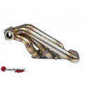 Load image into Gallery viewer, SPEEDFACTORY STAINLESS STEEL TURBO MANIFOLD SIDEWINDER STYLE K SERIES DIVIDED T4 W TWIN 38MM V-BAND TIAL WG