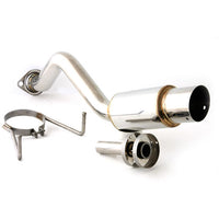 M2 MOTORSPORT EP3 REAR MUFFLER JDM SIDE KICKER 100MM SLASH CUT