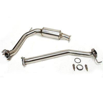 M2 MOTORSPORT CIVIC FN2 TYPE R STAINLESS STEEL FRONT PIPE AND RESONATOR