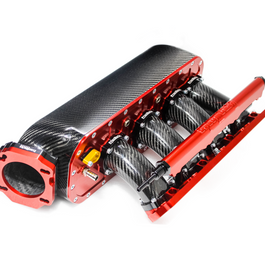 PracWorks Carbon Fibre Intake Manifold 20 Degree Plenum with Fuel Rail Honda K-Series