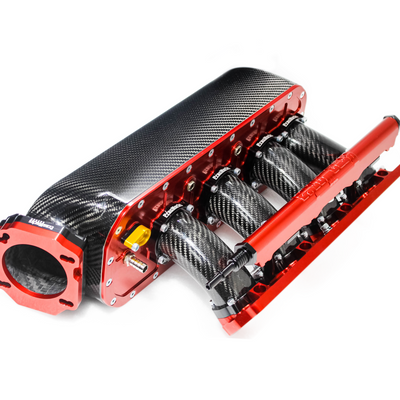 PracWorks Carbon Fibre Intake Manifold 20 Degree Plenum with Fuel Rail Honda K-Series