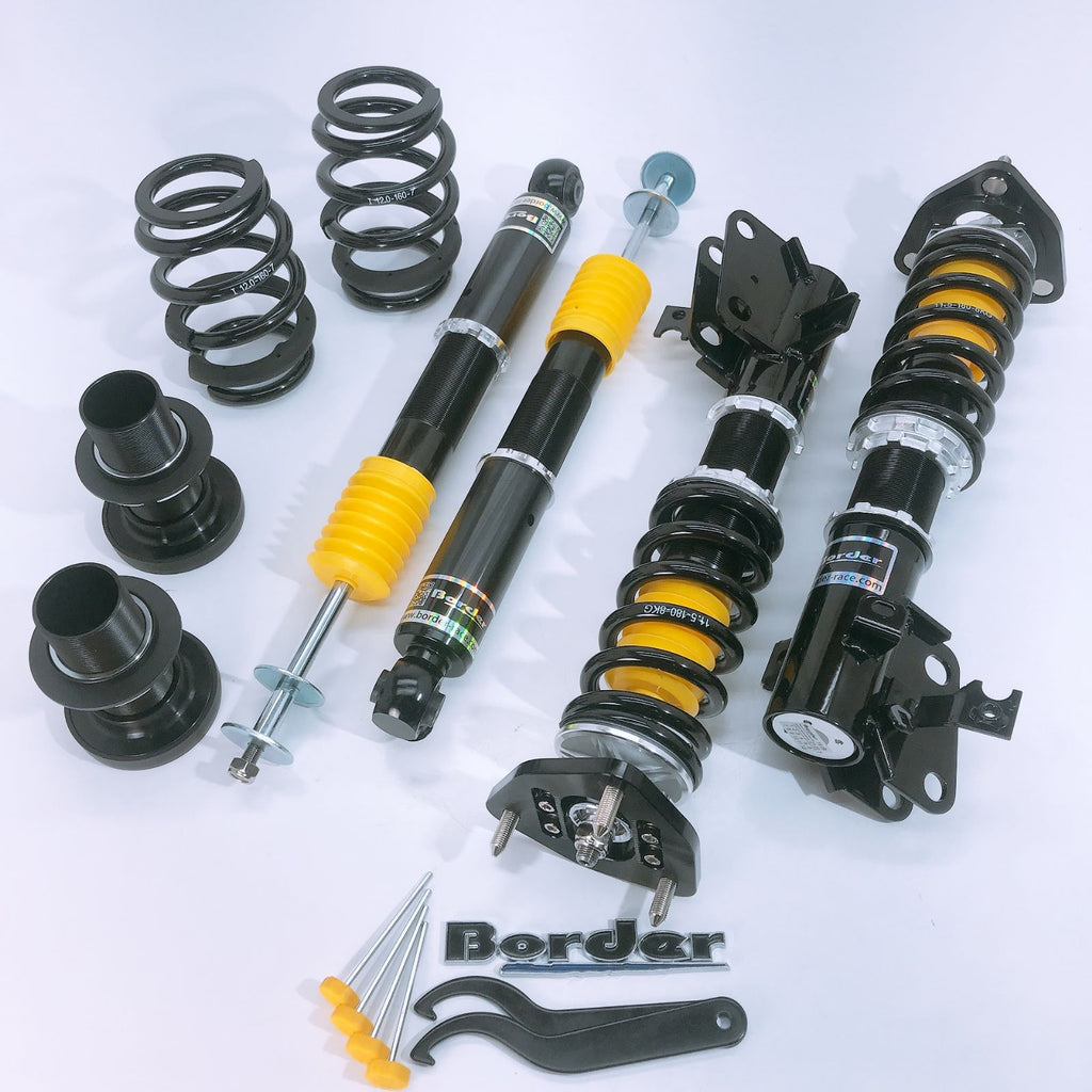 BORDER RACE S1 STREET SPEC COILOVERS WITH RUBBER TOP MOUNTS HONDA CIVI ...