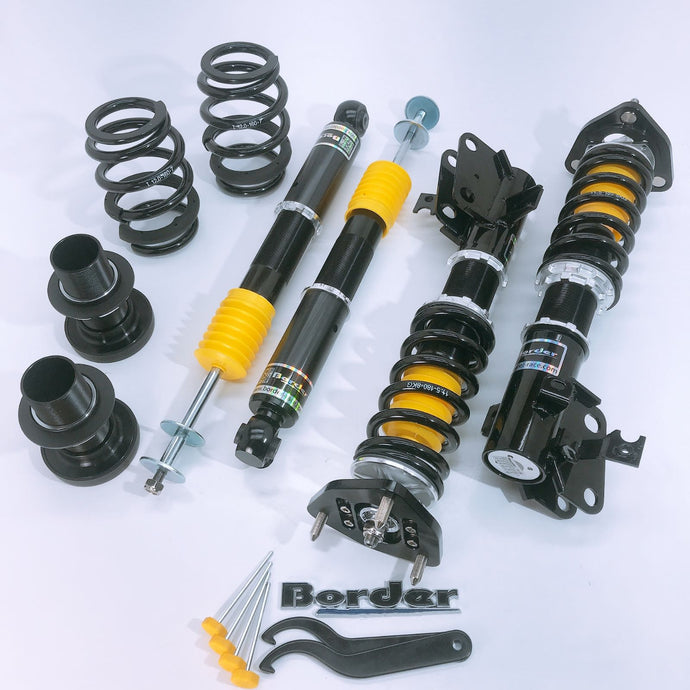 BORDER RACE S1 STREET SPEC COILOVERS WITH RUBBER TOP MOUNTS HONDA CIVIC TYPE R FN2 06-12