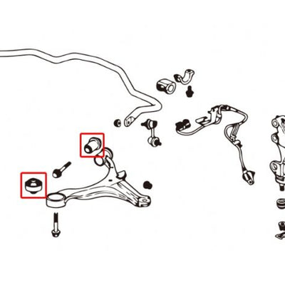 Hardrace Hardened Rubber Front Lower Arm Bushes 4Pc Set Honda Civic EP3 Integra DC5 01-06