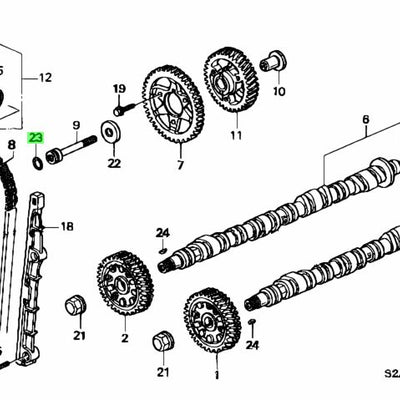 Genuine Honda Timing Gear Bolt O Ring 91301-PCX-003 S2000 F20c