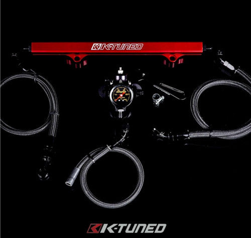 K-Tuned 6AN Fuel System Used With OEM Fuel Filter/Silver Rail/FPR/Gauge/Wrench