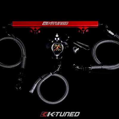 K-Tuned 6AN Fuel System Used With OEM Fuel Filter/Silver Rail/FPR/Gauge/Wrench