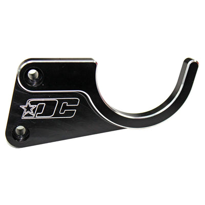 DRAG CARTEL 8620 BILLET CHAIN GUIDE SUPPORT ANODIZED BLACK & ENGRAVED DC LOGO HONDA K-SERIES
