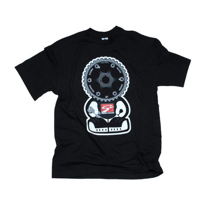 SKUNK2 BLACK SERIES GEAR HEADZ T SHIRT BLACK LARGE