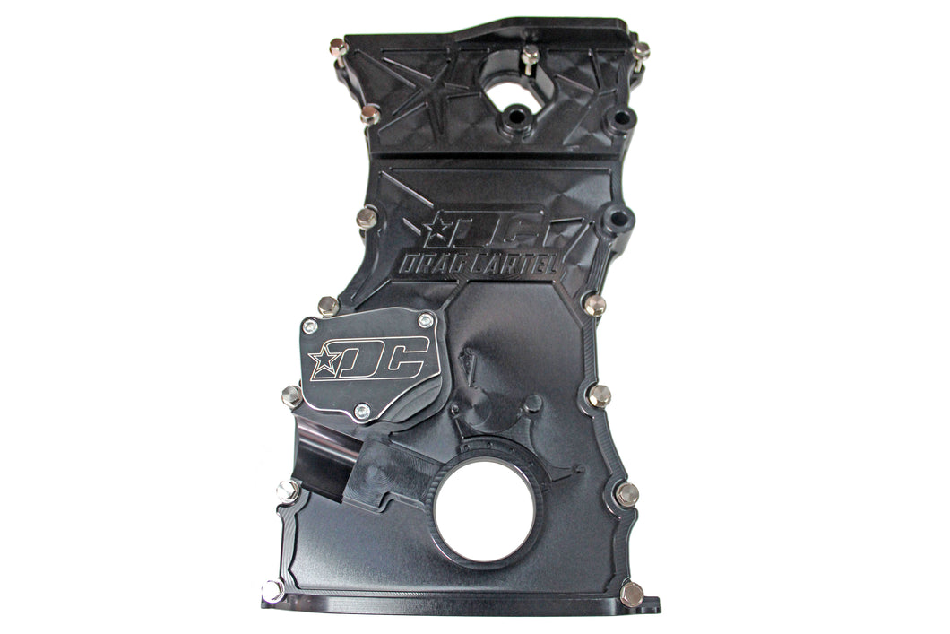 Drag Cartel Billet K-Series Timing Chain Cover Honda K20 - Anodised Black