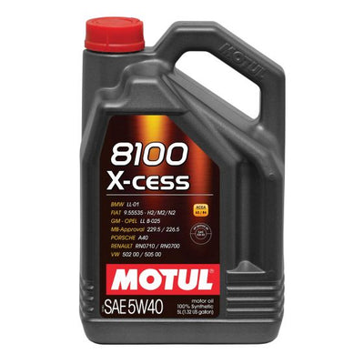 MOTUL 8100 X-CESS 5W40 SYNTHETIC ENGINE OIL 5L