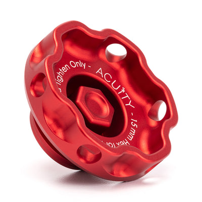 ACUITY PODIUM OIL CAP SATIN RED ANODISED