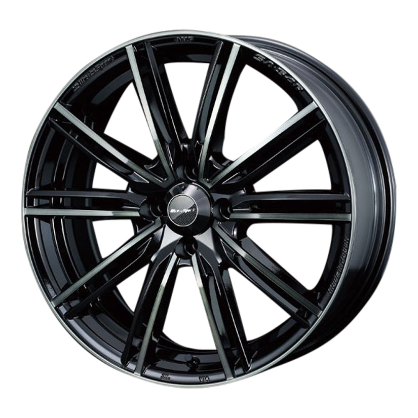 WedsSport SA-54R Alloy Wheel 16x7J 5X114.3 ET52 Chrome Black