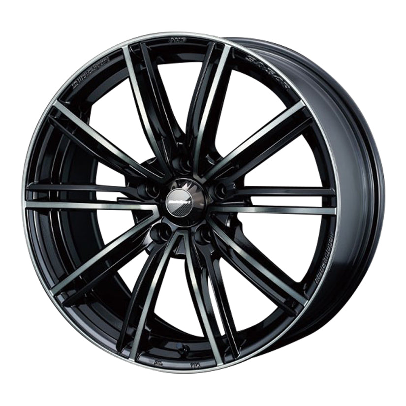 WedsSport SA-54R Alloy Wheel 18x7.5J 5X114.3 ET35 Chrome Black