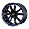 WedsSport SA-54R Alloy Wheel 18x8.5J 5X100 ET45 Chrome Black - Blue Detail