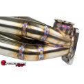 SPEEDFACTORY STAINLESS STEEL TURBO MANIFOLD SIDEWINDER STYLE K SERIES DIVIDED T4 W TWIN 38MM V-BAND TIAL WG