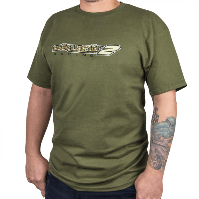 Skunk2 Camo Logo Men's T-Shirt Green XL