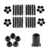 APEX 90MM M12 BMW 4 LUG BULLET NOSE STUD KIT - BLACK