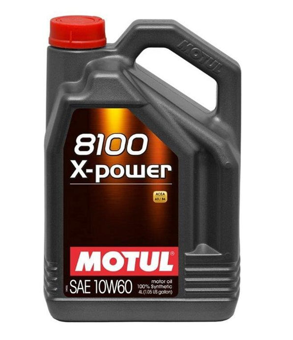 MOTUL 8100 X-POWER 10W60 SYNTHETIC ENGINE OIL 5 LITRE