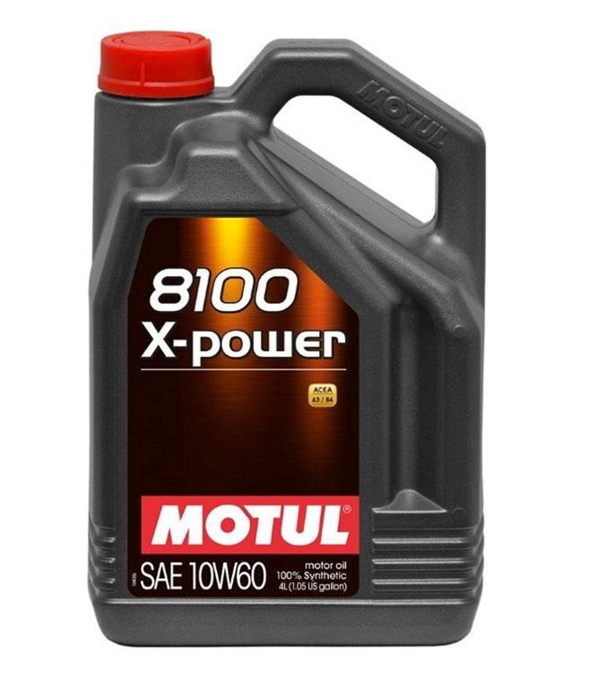 MOTUL 8100 X-POWER 10W60 SYNTHETIC ENGINE OIL 5 LITRE